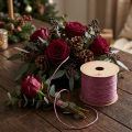 Fil décoratif en papier bordeaux – 50 m | Floristik24.fr