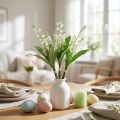 Duo de Muguets Artificiels Blancs – Décoration Printanière 31 cm (Lot de 3) | Floristik24.fr