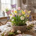 Décoration de Printemps - Piques Papillons en Bois 6 cm (Lot de 10) | Floristik24.fr