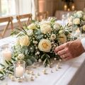 Guirlande de Perles en Plastique Champagne Ø3 à Ø8 mm, 3 m | Floristik24.fr