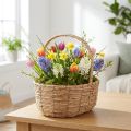 Panier tressé avec anse en matériau synthétique 31×23×36 cm | Floristik24.fr