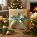 Ruban cadeau étoiles de Noël turquoise 25 mm 18 m | Floristik24.fr