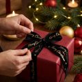 Ruban cadeau ruban de Noël ruban de velours noir 25mm 20m | Floristik24.fr