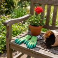 Gants de jardinage Kixx en nylon verts, taille 10 | Floristik24.fr