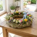 Couronnes naturelles en foin 21-22 cm - Lot de 5 pour création et décoration | Floristik24.fr