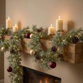 Guirlande décorative en imitation mélèze 250 cm effet givré | Floristik24.fr