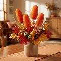 Luffa décorative orange sur tige – Lot de 25 | Floristik24.fr