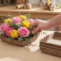 Base en papier recyclé pour mousse florale 13x13x2 cm - Lot de 12 | Floristik24.fr
