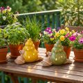 Figurines Escargots en Céramique avec LED, Décoration de Table et Maison, 12 cm, Lot de 2 | Floristik24.fr