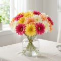 Bouquet de Gerberas Artificiels Multicolores 47 cm avec 32 Fleurs | Floristik24.fr