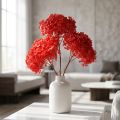 Hortensia Séchée et Conservée Rouge - Fleur Décorative 20 cm | Floristik24.fr