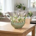 Vase décoratif en céramique vert clair avec 7 ouvertures 23×8,5×11 cm | Floristik24.fr