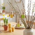 Set de 9 lapins décoratifs en bois à suspendre avec cordon en jute | Floristik24.fr