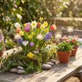 Set de 8 porte-veilleuses en verre transparent avec pique H20cm | Floristik24.fr