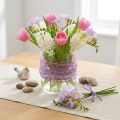 Fil décoratif en papier violet avec fil métallique - 50 m | Floristik24.fr