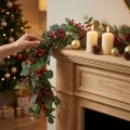 Guirlande de Noël 160 cm avec Branches de Sapin, Eucalyptus, Conifères et Baies | Floristik24.fr