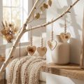 Cœurs en bois décoratifs avec effet brûlé, lot de 6, 8 cm | Floristik24.fr