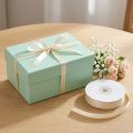 Ruban cadeau étroit décoratif en satin crème 3 mm × 50 m | Floristik24.fr
