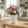Vase en céramique blanche avec rainures Ø13cm H20cm | Floristik24.fr