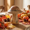 Champignon décoratif en bois de manguier 10 cm x Ø 8 cm | Floristik24.fr
