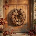 Couronne de Pommes de Pin Naturelles Ø30 cm pour Décoration Intérieure | Floristik24.fr