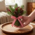 Ruban cadeau rouge à carreaux avec bord renforcé 15 mm x 20 m | Floristik24.fr