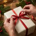 Ruban Satin Rouge et Doré 6mm x 50m pour Décorations de Noël | Floristik24.fr