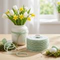 Fil de laine décoratif avec cœur en jute – Couleur menthe – 100 m | Floristik24.fr