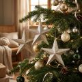 Étoiles en Glitter à Suspendre Champagne Ø21 cm - Lot de 3 | Floristik24.fr
