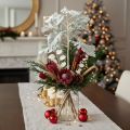 Branche artificielle de séneçon jacobée, feuille argentée, détaillée, 45 cm, 3 pièces | Floristik24.fr