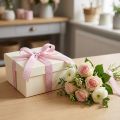 Ruban cadeau, ruban décoratif rose à pois, 15 mm de large, 20 m de long | Floristik24.fr