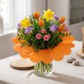 Manchette rosace orange Ø 48 cm 50 p. | Floristik24.fr