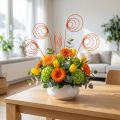 Cane Spiralée en Bois Orange 25 Pièces | Floristik24.fr