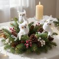 Lot de 4 piques décoratives en forme de chouette blanche 5 cm | Floristik24.fr