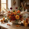 Mini décoration citrouille sur bâton décoration automne 6 couleurs Ø4cm 18 pcs | Floristik24.fr