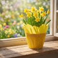 Manchettes Rondella Ø38cm jaune 50pcs | Floristik24.fr