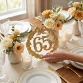 Décoration en carton doré 65 ans – Ø 24 cm | Floristik24.fr