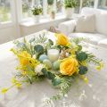 Couronne de Fleurs Artificielles Jaune et Blanche Ø42cm | Floristik24.fr