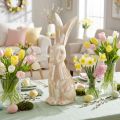 Grand lapin de Pâques en céramique beige 49,5 cm | Floristik24.fr
