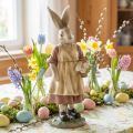 Figurine Lapine Déco avec Panier d’Œufs en Résine – 37 cm | Floristik24.fr