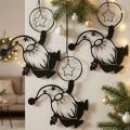 Déco murale en métal noir avec lutin et étoile 15×17cm (Lot de 3) | Floristik24.fr