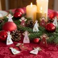 Anges décoratifs en bois autocollants, 72 pièces, 4,5×3 cm, mix de couleurs | Floristik24.fr
