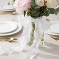 Ruban mousseline ruban organza ruban décoratif organza blanc 40mm 20m | Floristik24.fr