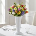 Vase blanc en plastique avec pied amovible Ø13-20cm H30-47cm | Floristik24.fr