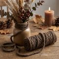 Ficelle décorative en laine marron 25 m pour DIY et floristique | Floristik24.fr