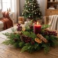 Branche de Pin Artificielle avec Pommes de Pin 28 cm Lot de 6 | Floristik24.fr