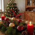 Tiges décoratives en spirale rouge en bois et métal – Lot de 25 | Floristik24.fr