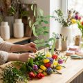Branche décorative artificielle Pois de senteur vert 94 cm | Floristik24.fr