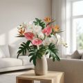 Lot de 12 feuilles artificielles Philodendron vertes 31 cm | Floristik24.fr