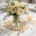 Demi-perles décoratives champagnes Ø8 mm - Lot de 250 | Floristik24.fr